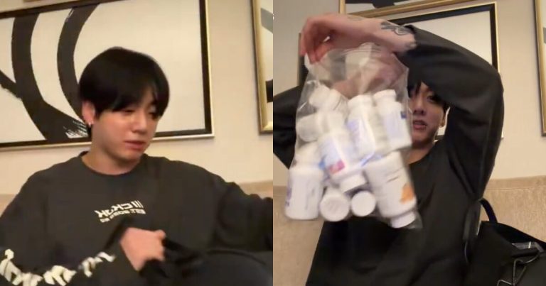 BTS’s Jungkook Reveals Huge Medicine Bag On Live Broadcast, Sparks Major Concern缩略图